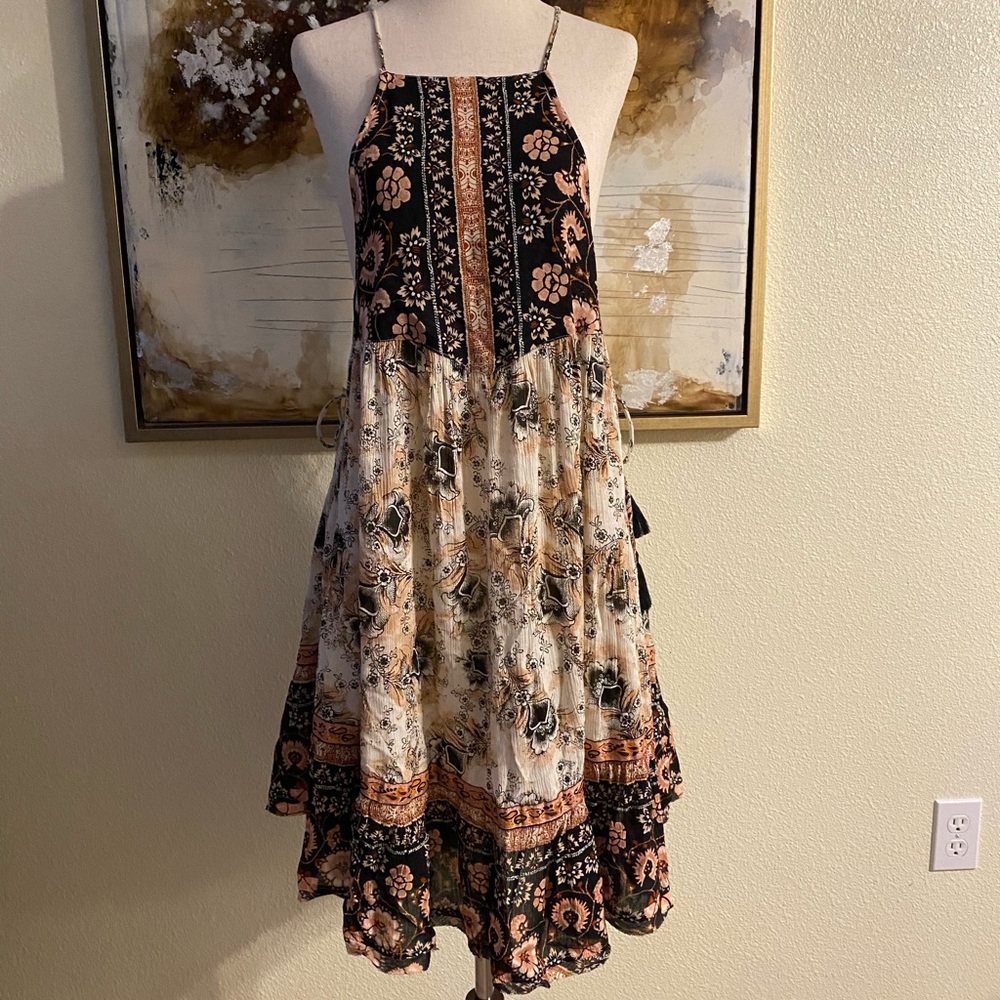 We The Free by Free People Casablanca slip dress size XS TP BOHO Hippy dress ~ - Picture 3 of 14